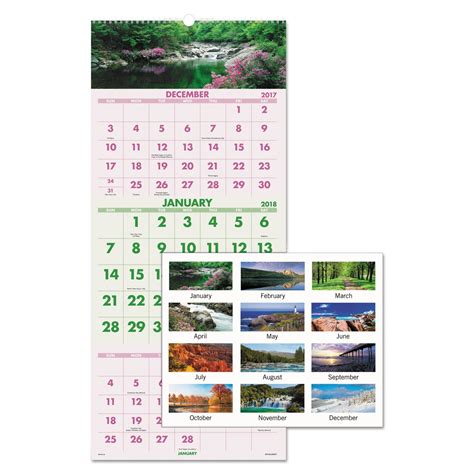 At A Glance 2020 Wall Calendar 3 Month Display